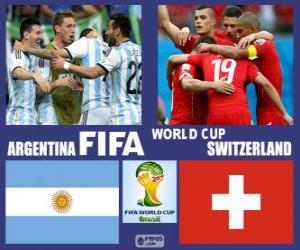 yapboz Arjantin - İsviçre, sekizinci finallerinde, Brezilya 2014